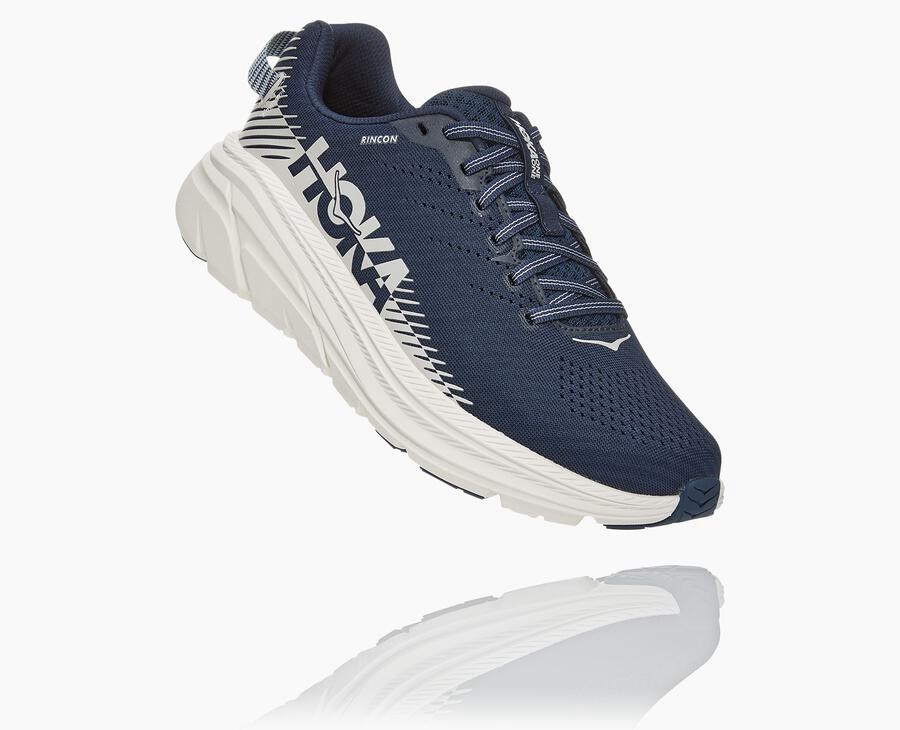 Hoka One One Running Shoes Mens Navy/White - Rincon 2 - 41283BKEN